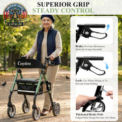 Rollator Walkers for Seniors with Seat, 15 Lbs Ultra Lightweight Foldable Rollin