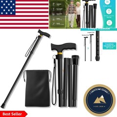 High-Performance Folding Cane – Lightweight Aluminum with Non-Slip Base and Bag