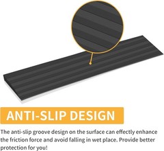Durable Anti-Slip Rubber Threshold Ramp for Wheelchairs – 2” Wide x 3.3ft