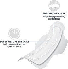 Thick Maxi Pads with Wings for Periods, Extra Heavy Overnight Absorbency, Abs…