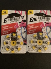 8-Pack Lot of (112) Energizer Size 10 Hearing Aid Batteries AZ10DP-16