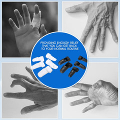 10 Pcs Mallet Finger Splint Thumb Splint 5 Size Finger Support Brace White/Black