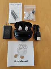 PAIR RECHARGEABLE tiny digital amplifiers 2 programs NOISE & HIGH FREQUENCY USA
