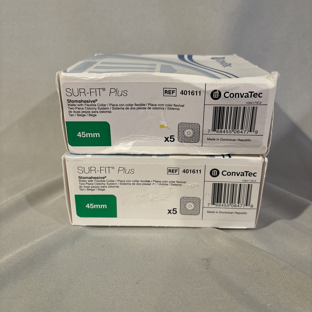 10 ConvaTec 401611 SUR-FIT Plus Stomahesive (45mm) Expires 2028