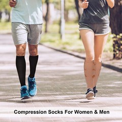 Zipper Compression Socks Copper Support Graduated Stockings Women Mens 20-30mmHg