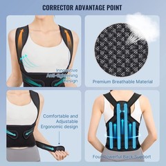 Back Brace Posture Corrector Women Men Shoulder Straightener Adjustable Support