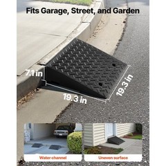 Driveway Curb Ramp, 7000 lbs Load Capacity, 7 Inches Rise Height Heavy Duty Curb