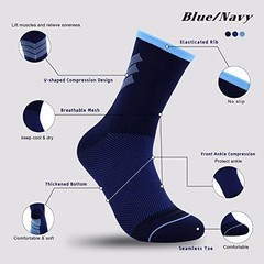Copper Yarn Compression Socks Reduce Swelling Improve 6-10 Multicolor-4pairs