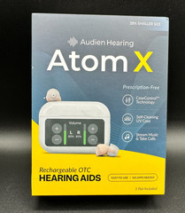 AUDIEN ATOM X Hearing Aids NEW Rechargeable Bluetooth Pair Left Right Fast Ship