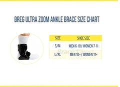 Ultra Zoom Ankle 2 Brace Shoe Wear Sports Leg Injury Prevention S/M Black – Used