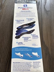 Powerstep Protech Control Full Length Max Support Women 12/men 10-10.5 G New