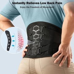 Adjustable Lower Back Brace Lumbar Support Waist Belt For Men Women Pain Relief
