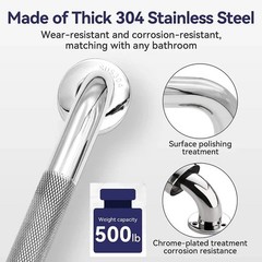 40/50cm Stainless Steel Bathroom Grab Bar Anti Slip Shower Safety Handle Rail