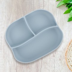Multi-Grid Silicone Suction Plate for Elderly Divided Food Tray Strong Suctio…
