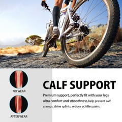 2x Calf Sleeves Leg Support Compression Socks Running Shin Splint Varicose Vein