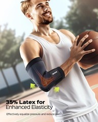2 Elbow Compression Support Brace Sleeve Tennis Golf Tendonitis Pain Relief