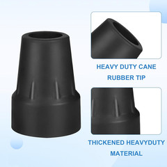4 Pack Walking Cane Tips 7/8 Inch Crutch Tips Heavy Duty Rubber Cane Tips Replac