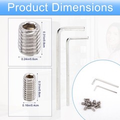 Penitue 18pcs Refrigerator Freezer Door 0.59 inches x 1.97 inches, Silver