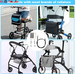14Pcs Brake Cable Drive Rollator Replacement Parts, Brake Cable Parts for Walker