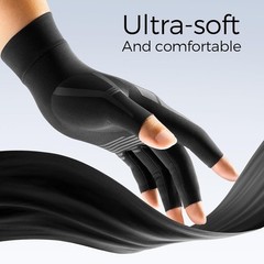 Compression Gloves for Arthritis Relief – Adjustable Size S, Black