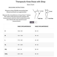 Back on Track Unisex Therapeutic Compression Knee Support Brace w/Strap, Sizes