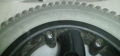 POWER WHEELCHAIR SOLID WHEEL PRIMO POWERTRAX 3.00-8 FAIR CONDITION AS PICTURE