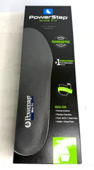 PowerStep Wide Fit Orthotic Shoe Insoles Size I/J Men’s 12-13 US