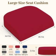 XL Memory Foam Seat Cushion for Office, Home & Car – Non-Slip Pad for Back, Scia