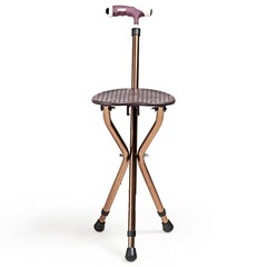 Lightweight Adjustable Foldable Cane Seat Aluminum Alloy Crutch Chair