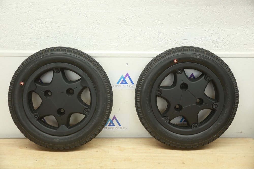 PAIR 12.5″ Flat-Free Drive Wheels Tires for Quickie Q300M Power Chairs 168988