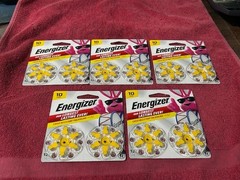 LOF OF (5) 12 PACK ENERGIZER SIZE 10 HEARING AID BATTERIES 10CR-12ENRUS NEW