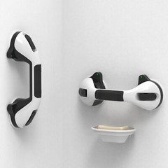 12in Suction Shower Grab Bar with Indicators, Balance Assist Steady Handle