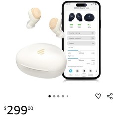 Edifier Mini Hearing Aids, Bluetooth, Rechargeable, Noise Cancellation, 4 Modes,