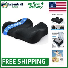 Large Ergonomic Memory Foam Cushion for Ultimate Comfort & Pain Relief – 19x17x5