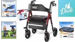 Z21 Rollator Walker with Seat for Seniors – 350lb Capacity, All-Terrain Design
