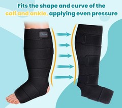Sylong Adjustable Calf Compression Wrap Lymphedema Circulation XL Black