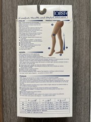 Jobst Compression Thigh High Open Toe 20-30mmHg, Silicone Dot Band, Natural, XL