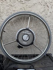 Yamaha Quickie 24″ Power Assist Xtender Wheelchair Wheels Battery W/ Q7 Mount