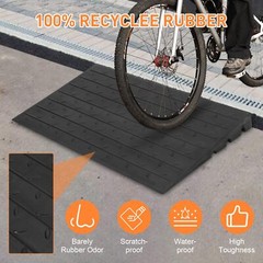 Rubber Threshold Curb Ramp 24″x42″x2.5″ Wheelchair Access Ramp 2500 LBS Capacity