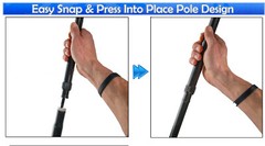 Posture Correction Walking Stick Cane – Self Standing Adjustable Height Foldable