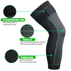 Leg Support Brace With Strap Thigh High Compression Sleeve Socks Pain Relief 1PC