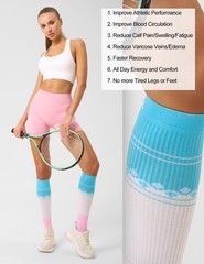3 Pairs Compression Socks for Women and Men 20-30mmHg- Support Socks for Trav…