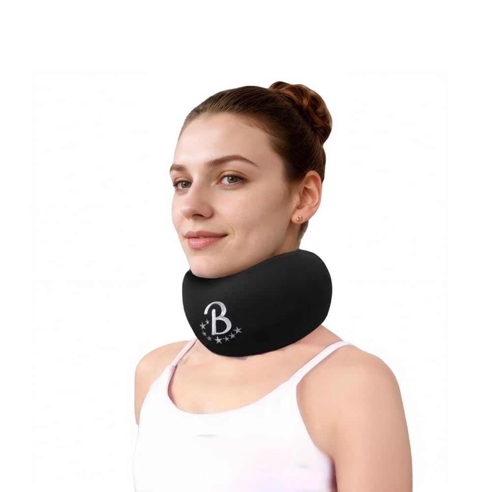 Neck Brace for Sleeping and Posture Correction, Soft Foam Braces Black