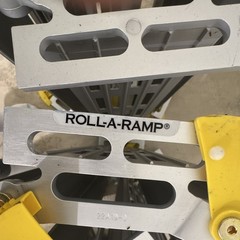 Roll-A-Ramp Portable Aluminum Roll-Up Ramp 22in wide 9ft long 1000lb ADA
