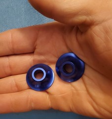 Pair (2) of 5″ Wheelchair Caster Wheels, (2) 5/16″ Axles, and (4) Cone Spacers