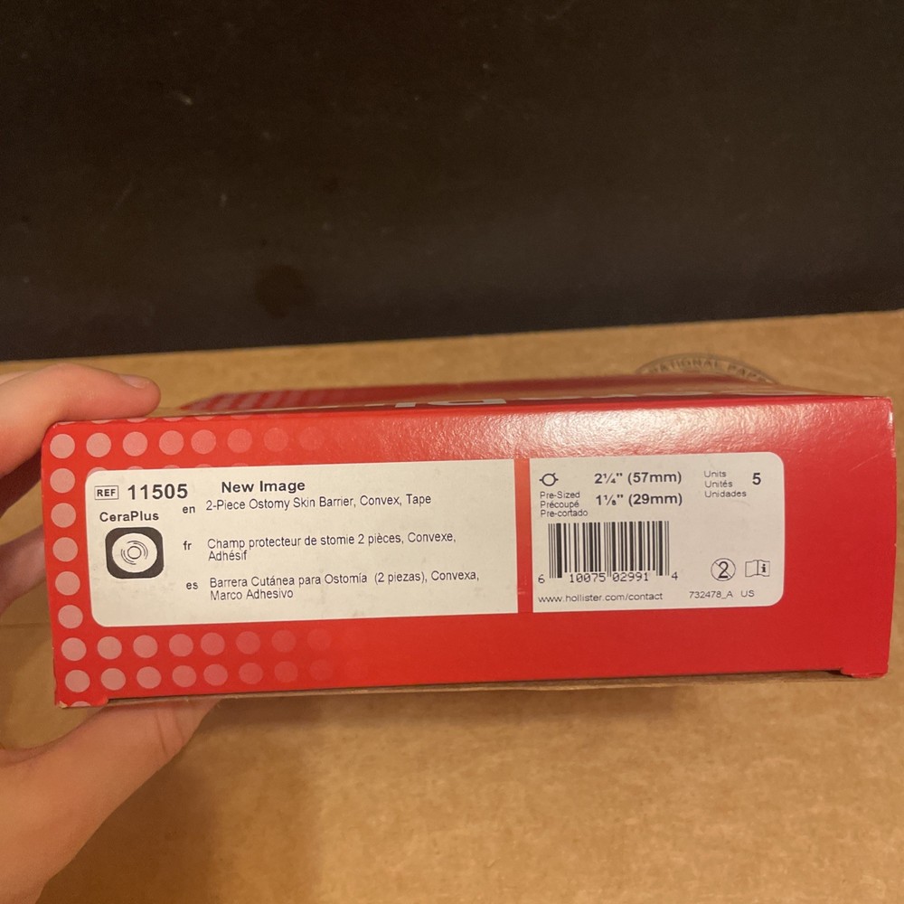 Hollister CeraPlus Barriers (11505) 2-1/4″ Flange Pre-Sized 1-1/8″ PACK of 5 NEW