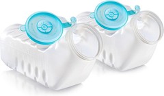 MaxiCare 2 Pack 32 oz Male Urinal Bottles – Glow in Dark Lid for Travel