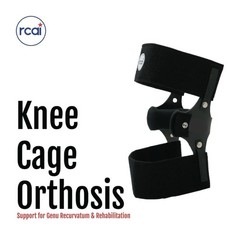 Knee Cage Orthosis. Adjustable, Size Medium. Support For Knee Hypertension.