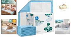 Medpride Disposable Underpads 17x24in 100 Count Bed & Chair Covers Blue
