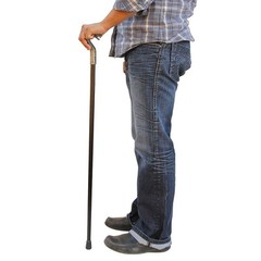 Walking Venomous Cobra Snake Head Cane Staff Mobility Stick Rubber Foot Handle